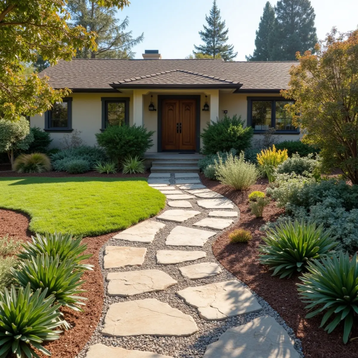 Drought-tolerant front-yard conversion, Los Osos