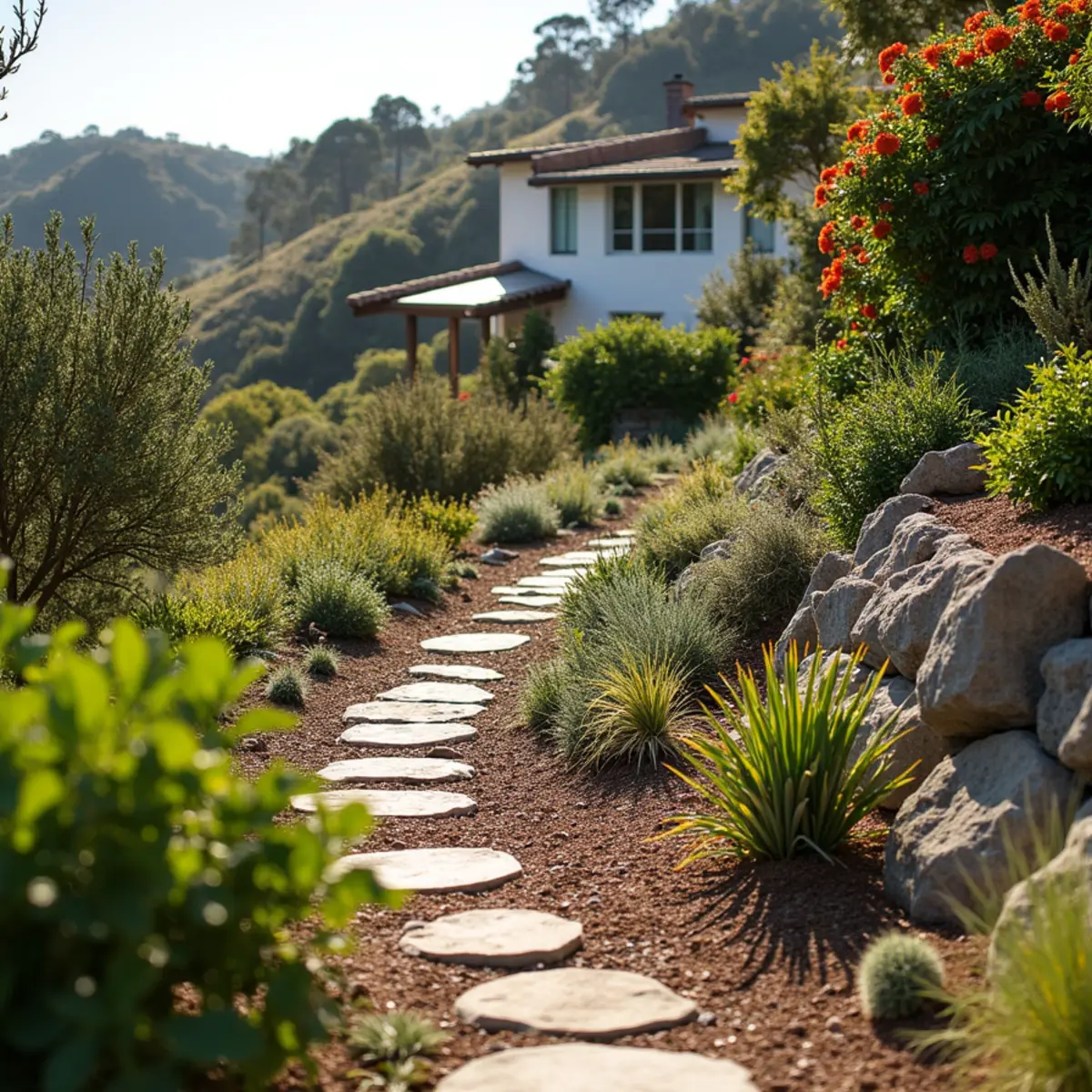 Terraced hillside stabilization, Avila Beach