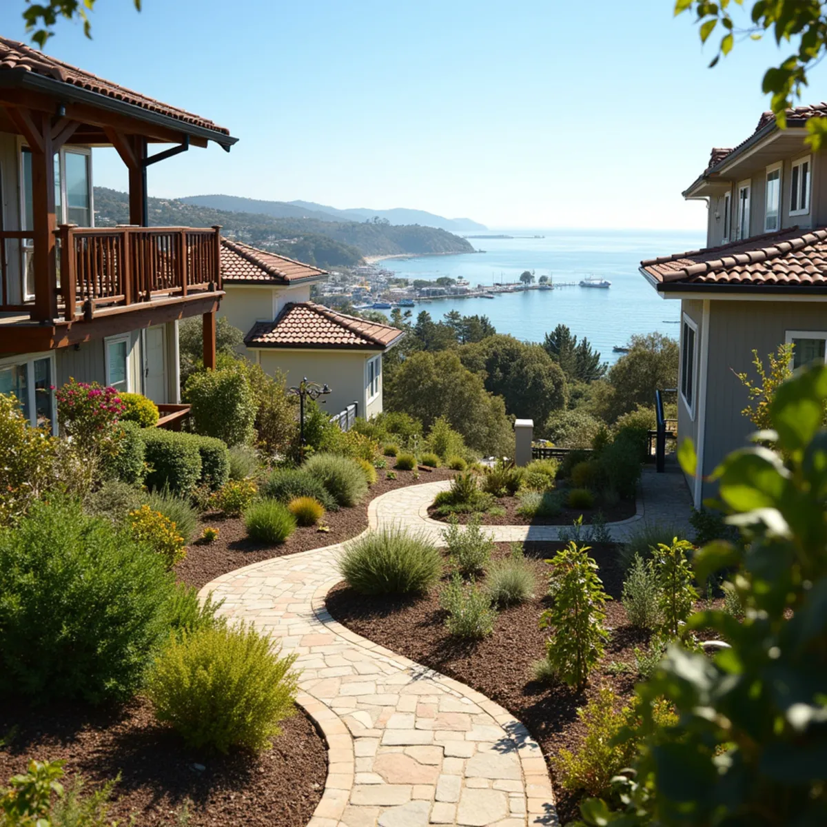 Water-wise landscaping project in Avila Beach, CA by Kestrel Landscapes