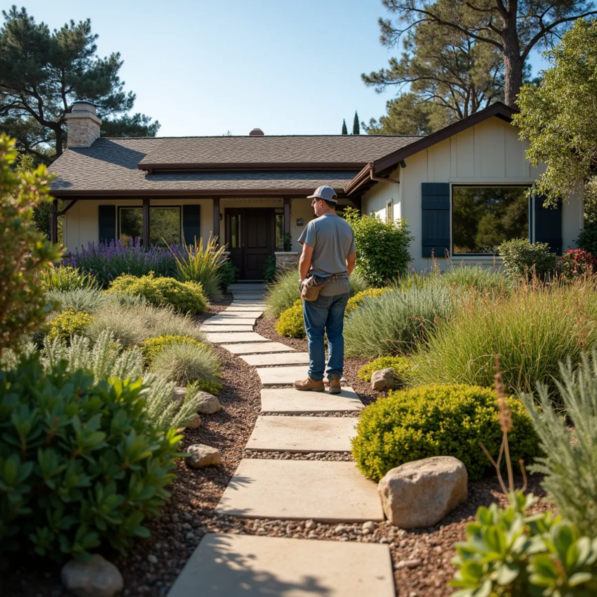 Water-wise landscaping project in Cambria, CA by Kestrel Landscapes