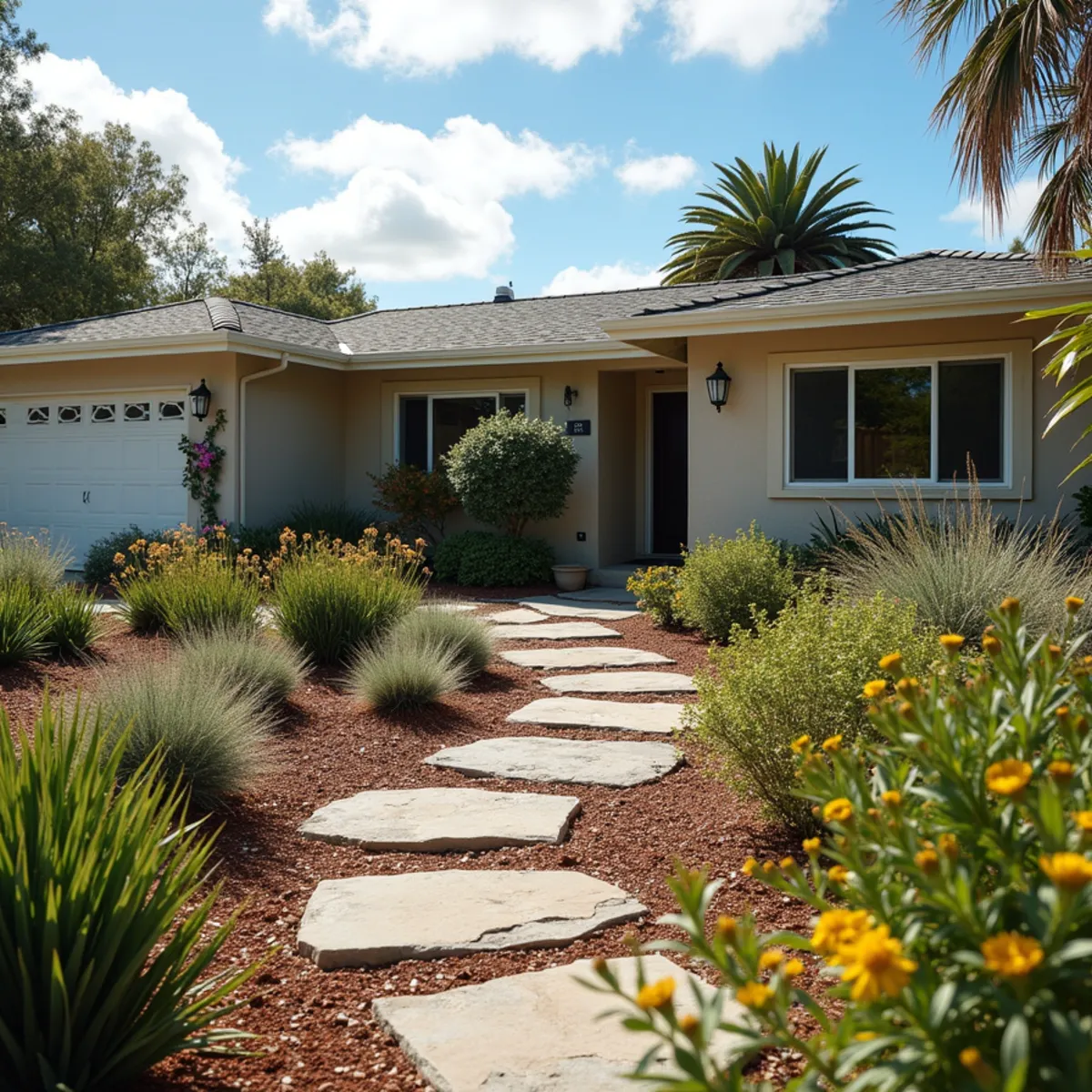 Water-wise landscaping project in Chualar, CA by Kestrel Landscapes