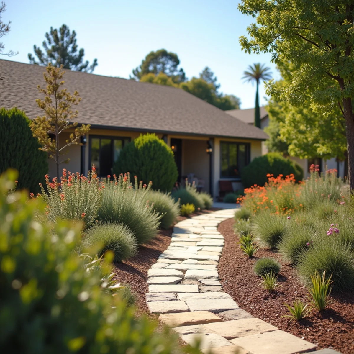 Water-wise landscaping project in Creston, CA by Kestrel Landscapes