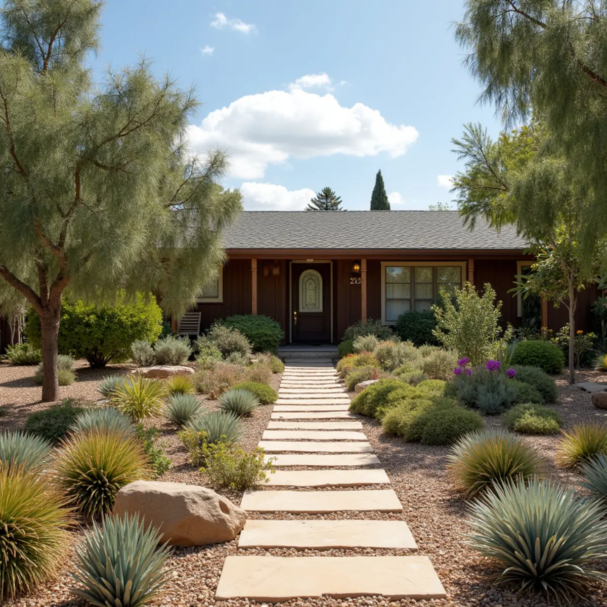 Water-wise landscaping project in Los Alamos, CA by Kestrel Landscapes