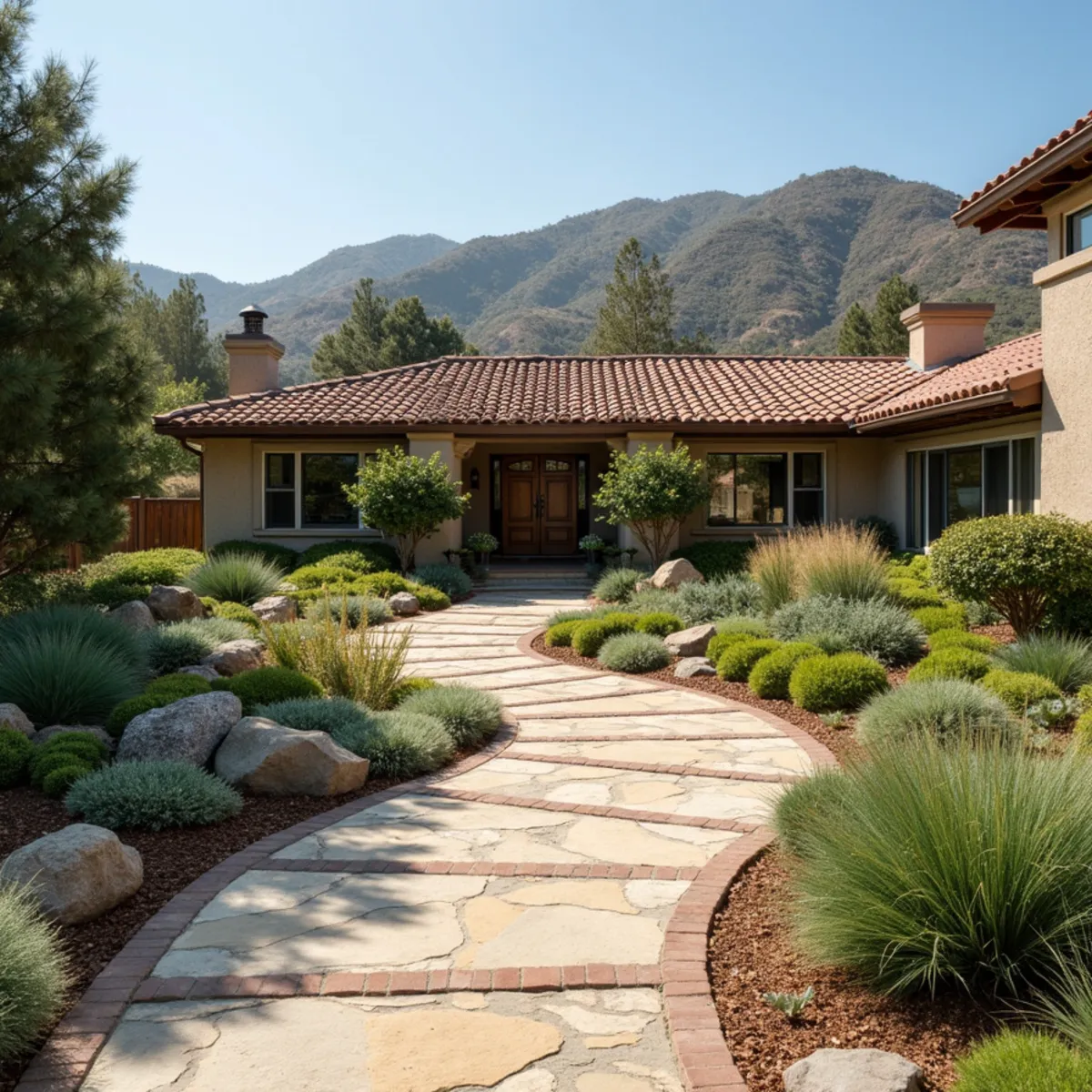 Water-wise landscaping project in Montecito, CA by Kestrel Landscapes