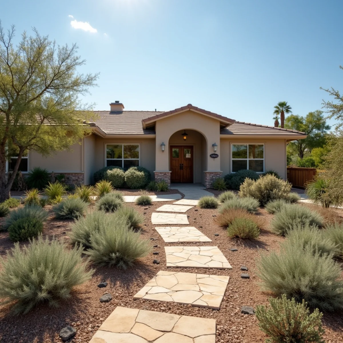 Water-wise landscaping project in New Cuyama, CA by Kestrel Landscapes