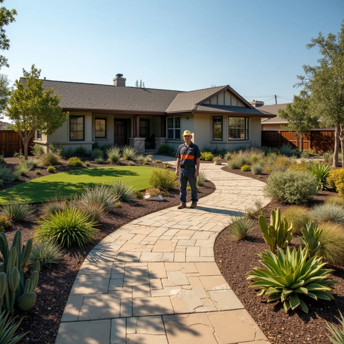 Water-wise landscaping project in San Ardo, CA by Kestrel Landscapes