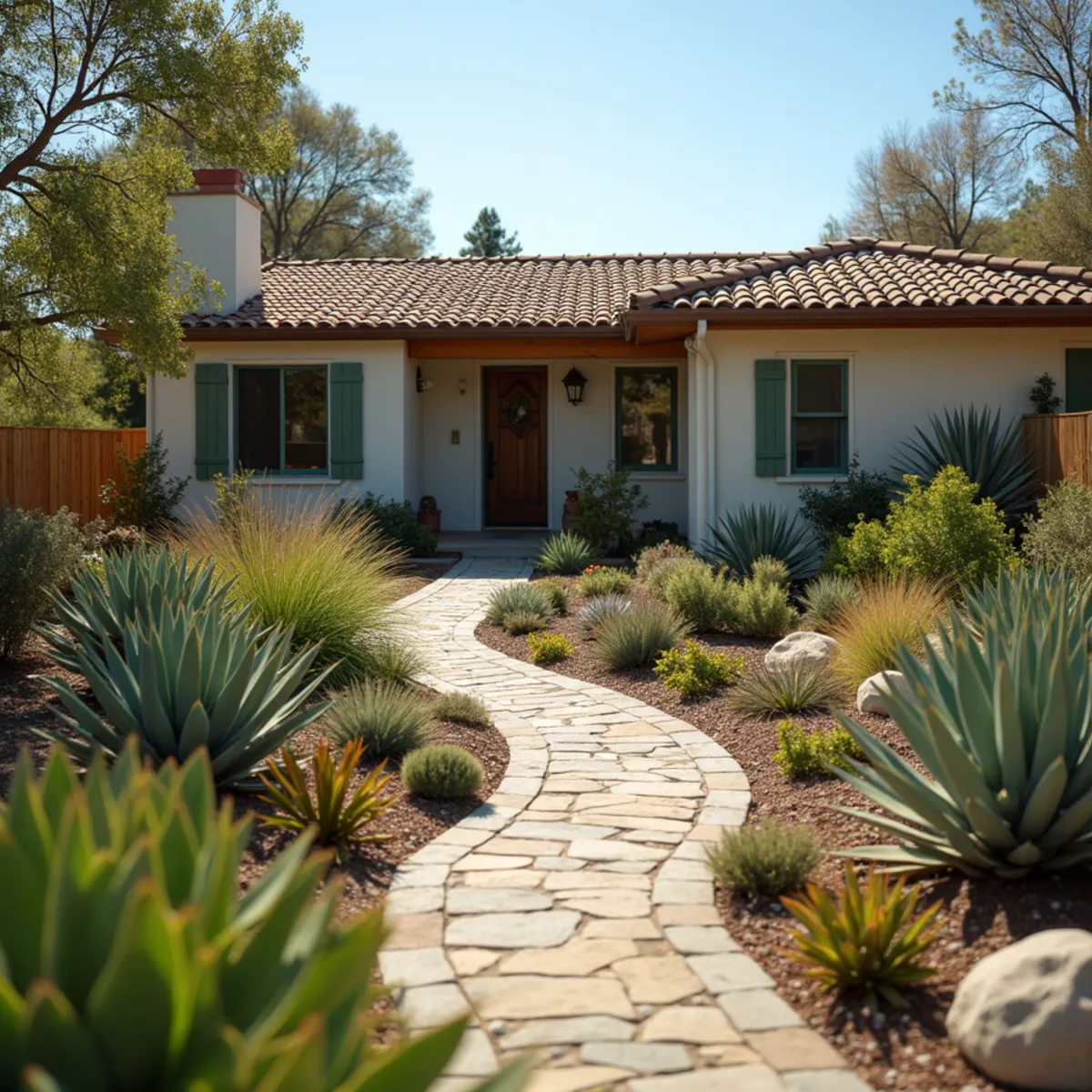 Water-wise landscaping project in San Miguel, CA by Kestrel Landscapes