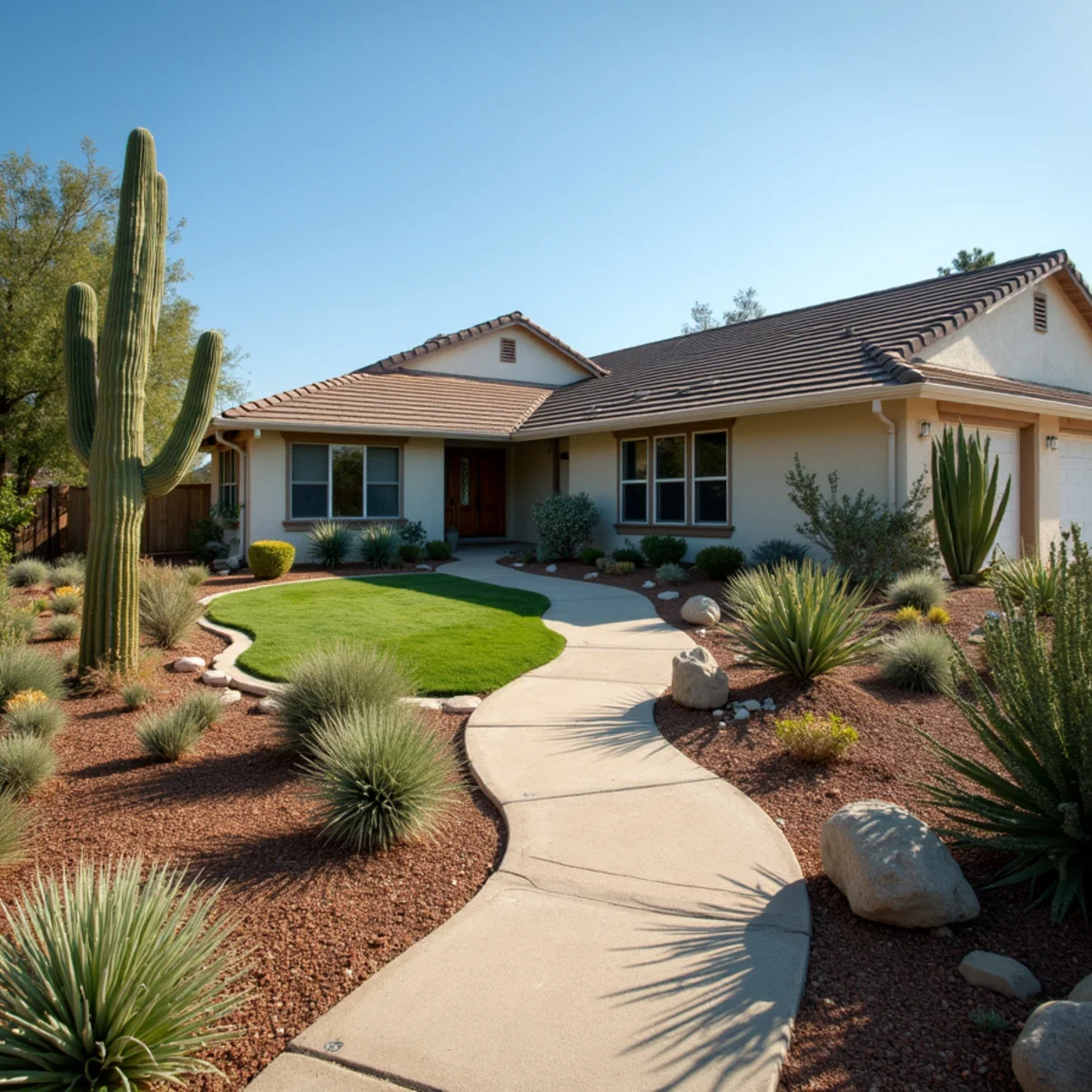 Water-wise landscaping project in Shandon, CA by Kestrel Landscapes