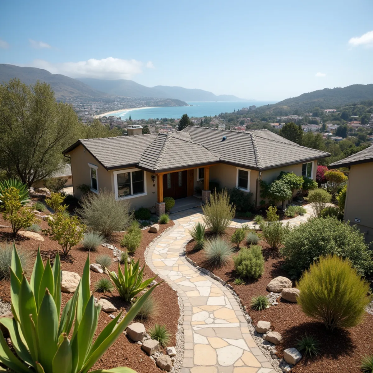 Water-wise landscaping project in Summerland, CA by Kestrel Landscapes