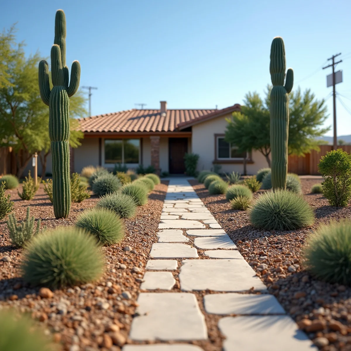 Water-wise landscaping project in Taft, CA by Kestrel Landscapes
